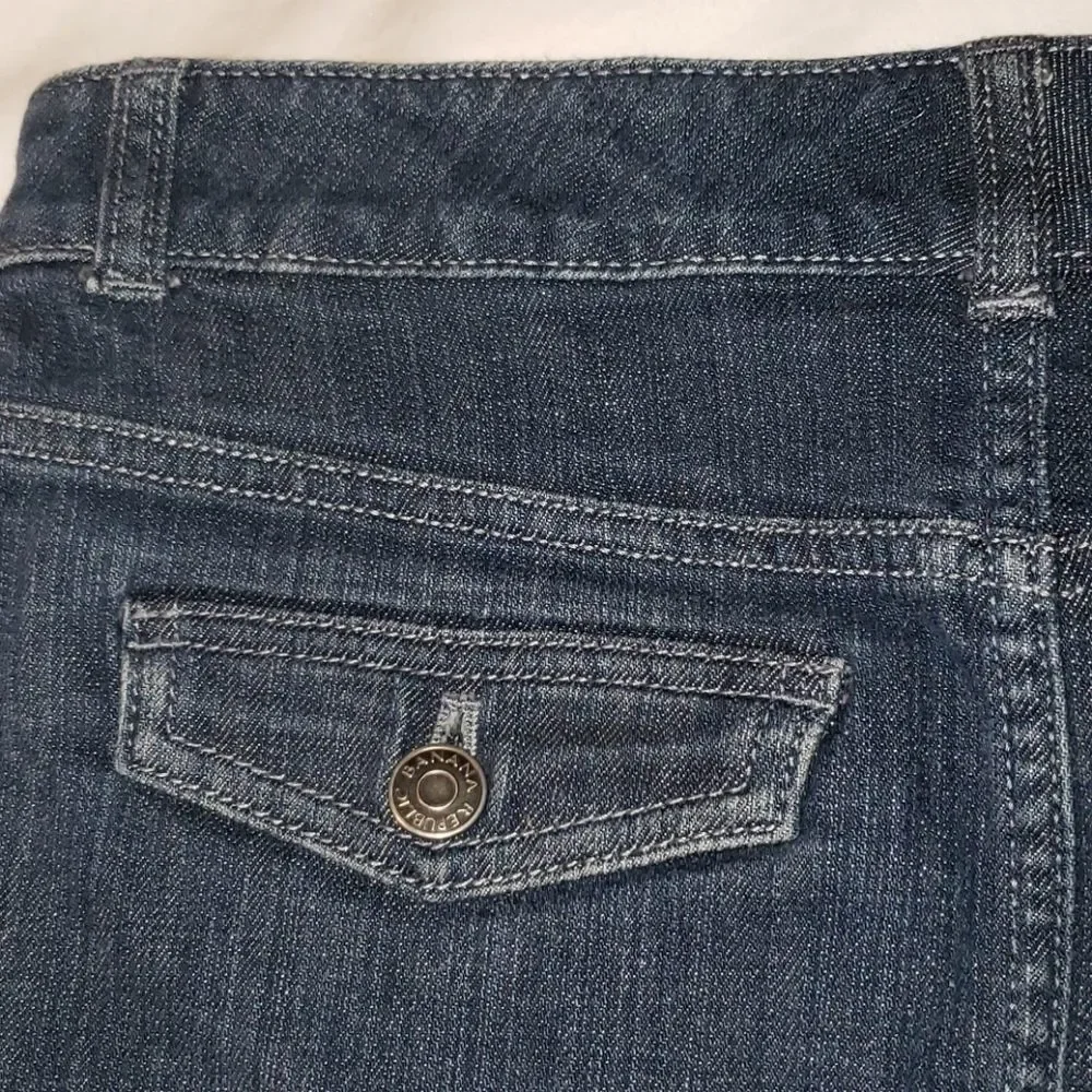 Banana Republic Denim Jean Mini Skirt 4 Pockets 2‎